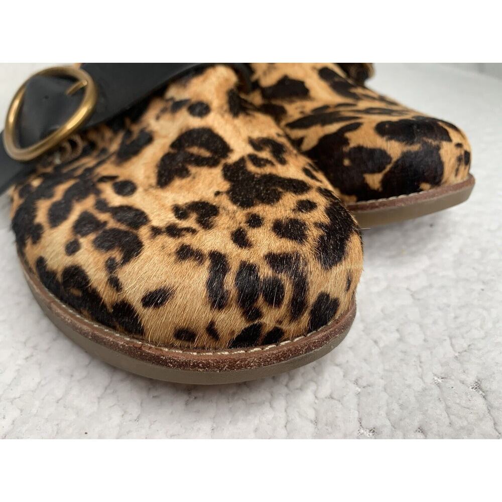SOFFT Billie Coffee Leopard Print Calf Hair Slip On Comfort Mules shoe Sz 6.5M - Picture 4 of 8